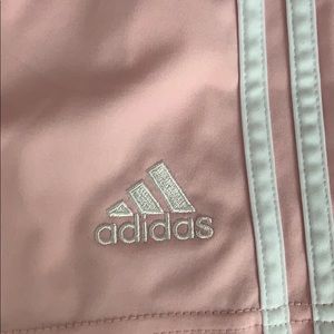 pink adidas sport shorts